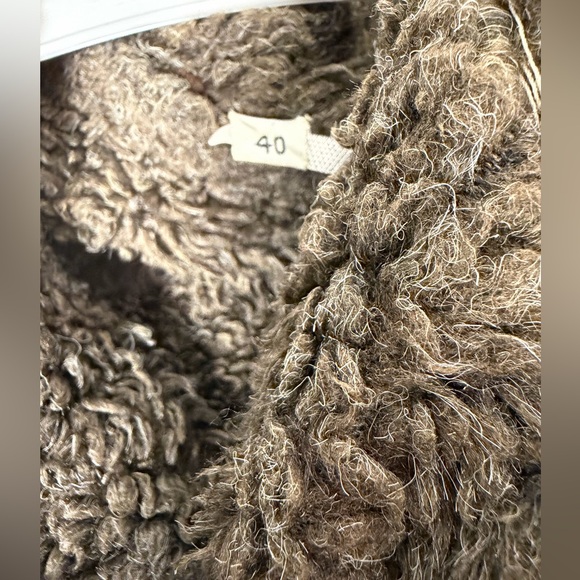 Vintage Glemot Deep Pile Fleece Lined Parka Coat Beige Hooded Size 40 - Picture 7 of 11